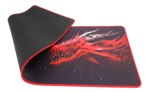 Mouse Pad gamer Naceb NA-0948 de microfibra Dragox fire xl 80cm x 30cm negro/rojo