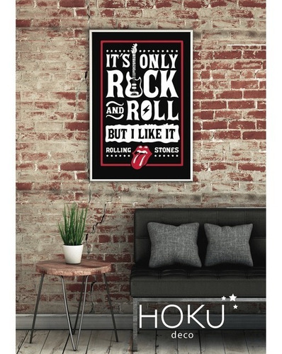 Imagen 1 de 1 de Cuadro Para Decorar- De Rock Pop 30x40 Y Más- Rolling Stones
