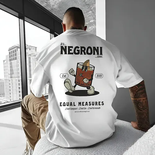 T-shirt Campari Negroni Time – Manches Courtes – Taille M – Beige