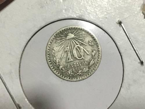 Resplandor 10 Centavos 1919 Plata Ley .800