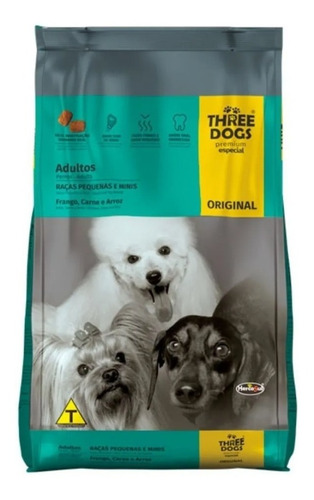 Alimento Three Dogs Original Adultos Razas Peq/min 3kg