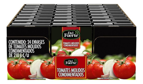 Tomates Molidos Condimentados Del Fuerte24 Pzas De 210g C/u