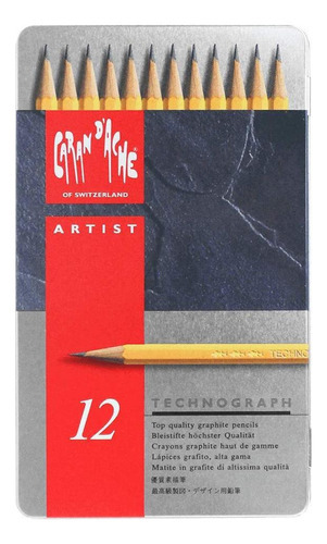 Lápis Grafite Caran D'ache Technograph Com 12 Graduações