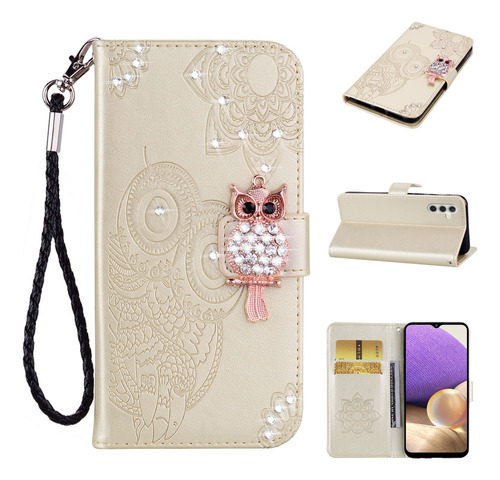 Funda Tipo Cartera Bling Lether Cards For Samsung