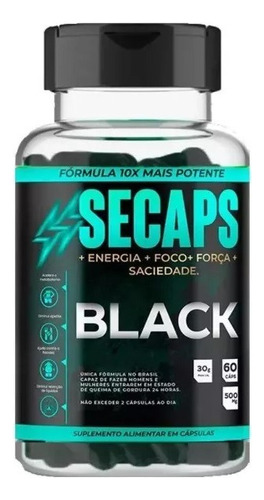 Secaps Black Original Natural - Dupla10x Mais Forte Promoção Loja Oficial