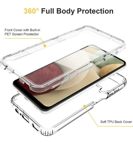Imagen 3 de 10 de Funda 360 Protege 100% Compatible Con Samsung A12