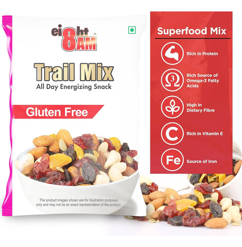 Mezcla De Superalimentos Trail Sin Gluten 8am, Elaborada Con