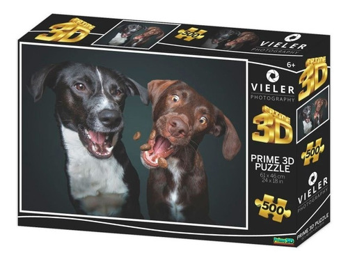 Puzzle Prime 3d 500 Pzs Perros Vieler Photography P10408