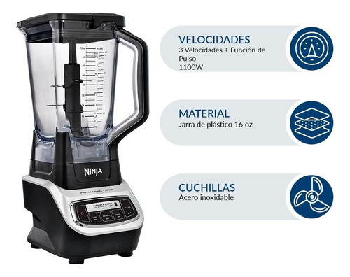 Licuadora Ninja Bl621 1100w Digital Total Crushing Tritan
