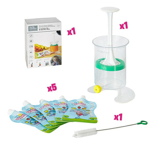 Kit Comida Para Bebe Fill N Squeeze Pouches Rellenables