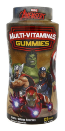 Multivitamínico Avengers Gummies Sabores Naturales 300 Grs