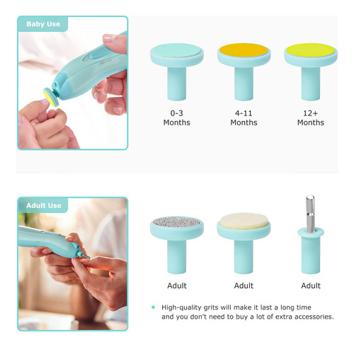 Cortauñas Eléctrico Para Bebés Lima De Uñas Segura Para Bebé