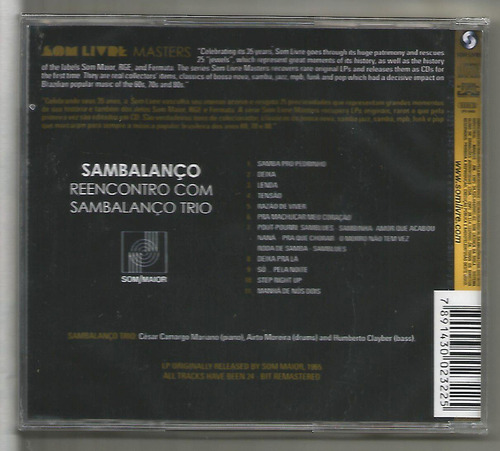Cd Sambalanço Trio - Reencontro Com Sambalaço Trio (1965)