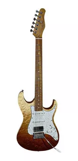Guitarra elétrica Tagima Classic Series Stella DW de bordo/mogno 2021 transparent brown fade com diapasão de pau-rosa