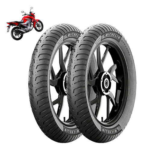 Par Pneu Michelin S/c Factor Titan 150 160 100/90+ 80/100-18