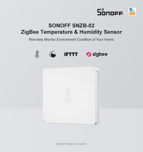 Imagen 7 de 10 de Sonoff Snzb-02 Sensor Temperatura Y Humedad Zigbee