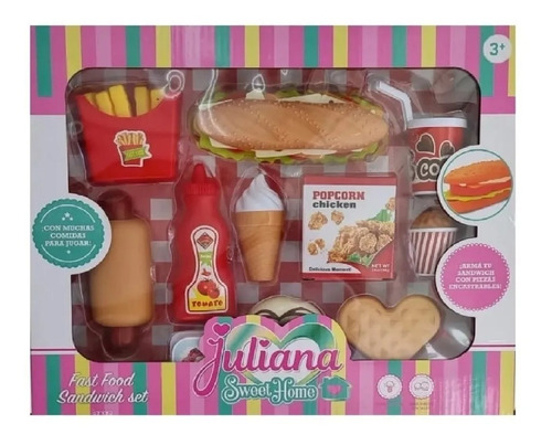 Juliana Set De Comiditas Fast Food Sandwich Set Art 044