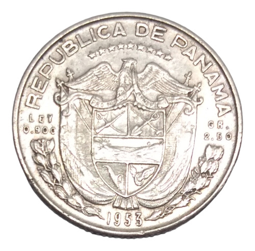  Moneda Panama 1/10 Balboa Plata 900 Año´s 50´s Y 60´s 