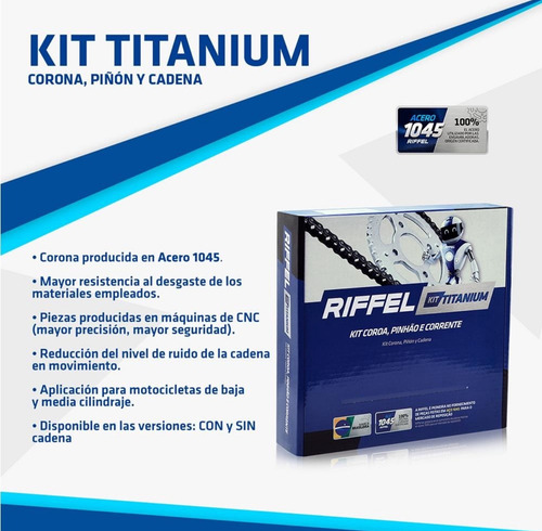 Kit Arrastre Reforzado Marca Riffel Para Hero X-pulse 200