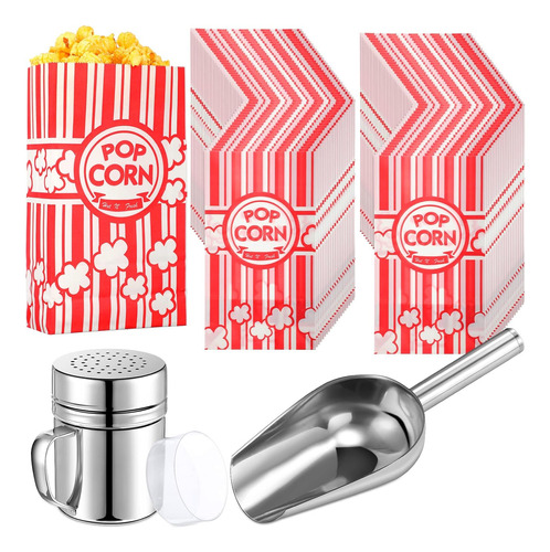 202 Pcs Popcorn Machine Supplies Set, 200 Pcs 2oz Estil...
