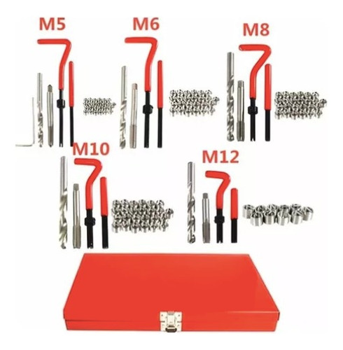Kit Para Reparación Roscas Insertos Machos Mechas 131 Piezas
