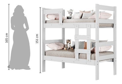 Beliche Juvenil Montessoriana Com Proteção Lateral, Ideal Para Crianças, Compacta E Segura, Madeira De Alta Qualidade, Design Moderno, Perfeita Para Quarto Infantil, Suporte Para Colchão 150x70