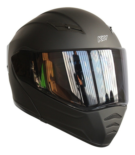 Imagen 4 de 10 de Casco Kov Estelar Abatible Luz Led Con Gafas Certificado Dot