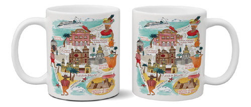 Taza De Cerámica Turismo Colombia Importada Ideal Regalo Art