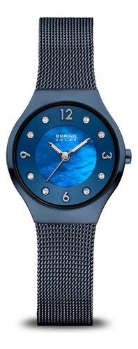 Bering Reloj Solar Para Mujer Con Correa De Acero Inoxidable
