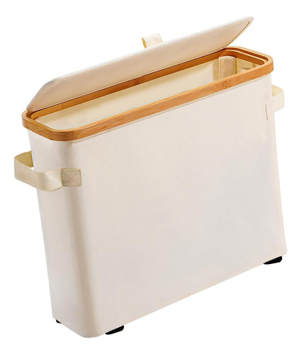 Portarrollos De Papel Higiénico De Bambú Con Tapa De