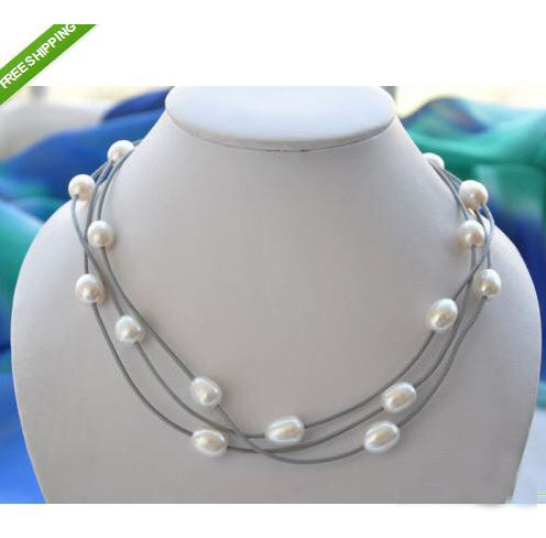 Collar De Perlas De La Suerte Para Mujer, Collar D Pearl Nec