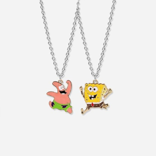 2 Collares De Pareja Dúo Bob Esponja Y Patricio 