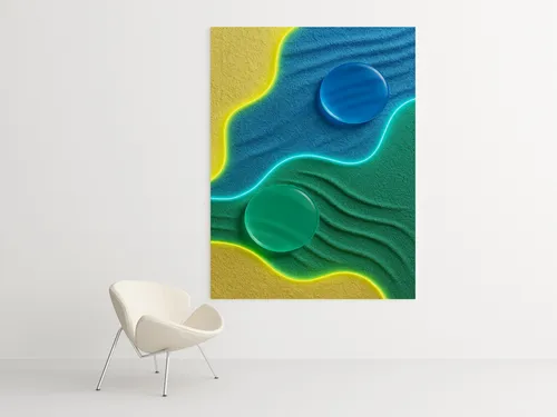 Cuadro Mural Moderno Diseño Abstracto Con Textura Y Luces Full Hd