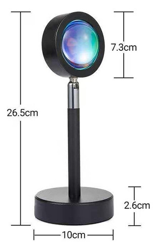 Mesita De Noche Con Proyector De Luz Nocturna Al Atardecer Y