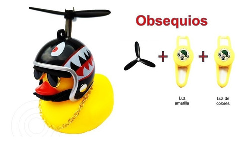 Pato Para Bicicleta Moto Scooter Timbre Luz