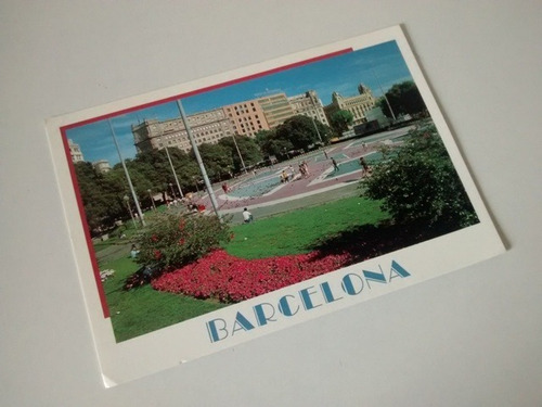 Tarjeta Postal Foto Souvenir Barcelona Sin Uso Decada 90