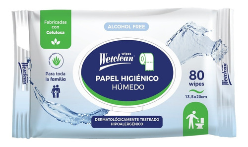 Papel Higiénico Húmedo Wetclean X 80 Unid