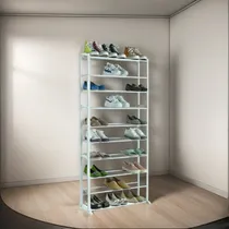 Comprar Rack Organizador De Zapatos Ropero Zapatera 10 Niveles © 