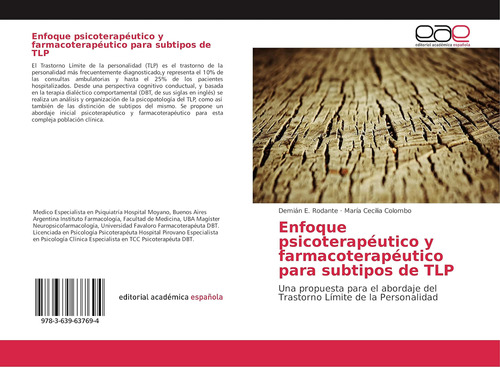 Libro: Enfoque Psicoterapéutico Y Farmacoterapéutico Su