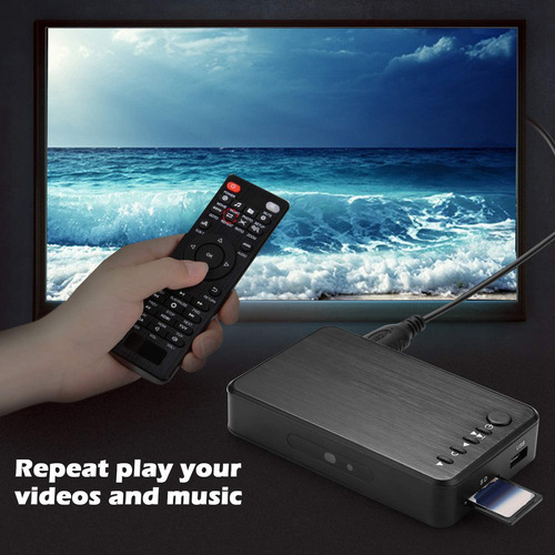 Leitor Multimídia Hd 1080p Reprodutor De Vídeo Saída Av/vga
