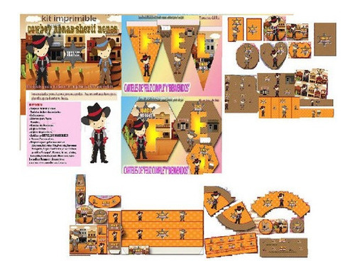 Kit Imprimible Cowboy Vaquero Candy Bar Golosinas Tarjetas