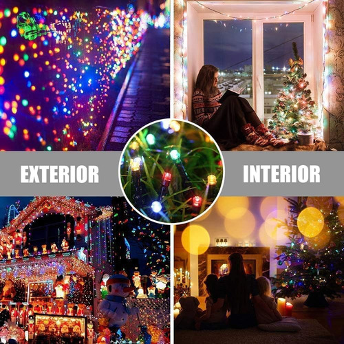 Pack X3 Luces Led Navidad Guirnalda Luces Multicolor 100 Led