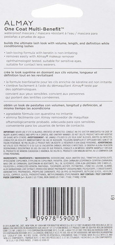 Almay Multi-beneficio Rimel A Prueba De Agua, Negro, Sometid