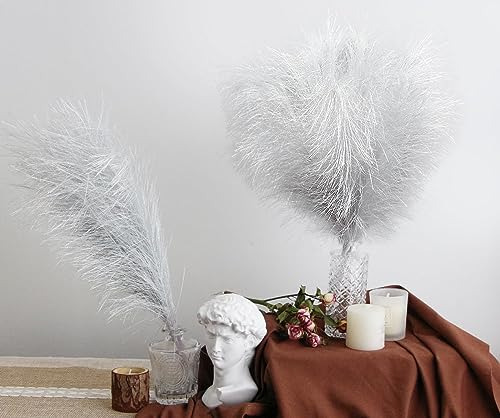 Flores Artificiales Hierba Pampas 6 Pompas 17 Relleno Jarrón