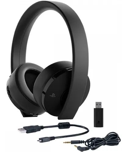 Sony Playstation Gold Wireless Headset 7.1 Jet Black Color Negro