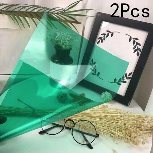 2 Piezas De Lámina Translúcida De Pvc, Hoja De Pvc Verde