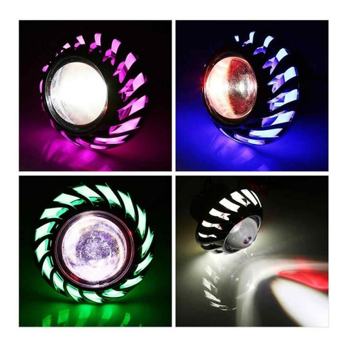 Imagen 1 de 2 de Faro Led Con Ojo De Angel Bi-xenon 30w Para Moto Universal