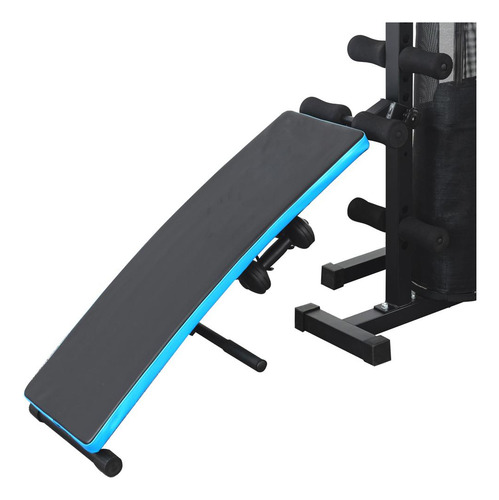 Multi Estação Academia De Musculação Podiumfit Me700 - 100kg Estrutura Preto Estofamento Preto