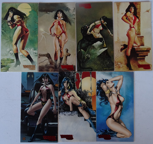 Cards Vampirella Gallery Nºs 19,23,30,43,46,47,53 Topps 1995