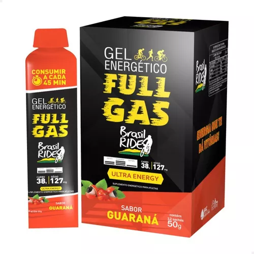 Suplemento Em Gel Full Gas Ultra Energy Carboidrato Sabor Guaraná